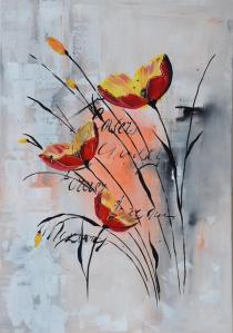 Sunrise Spring 60 x 80 cm, acryl op canvas