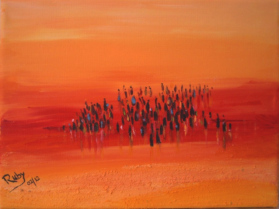 30 x 20 cm, acryl op canvasdoek